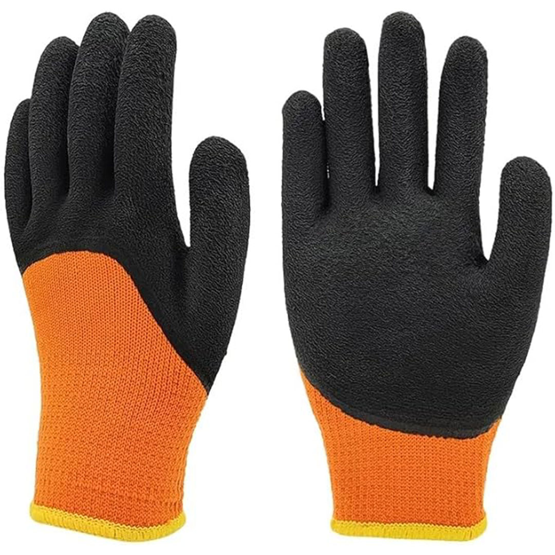 قفاز قماش صناعي مقاوم للقطع - برتقالي - يسار