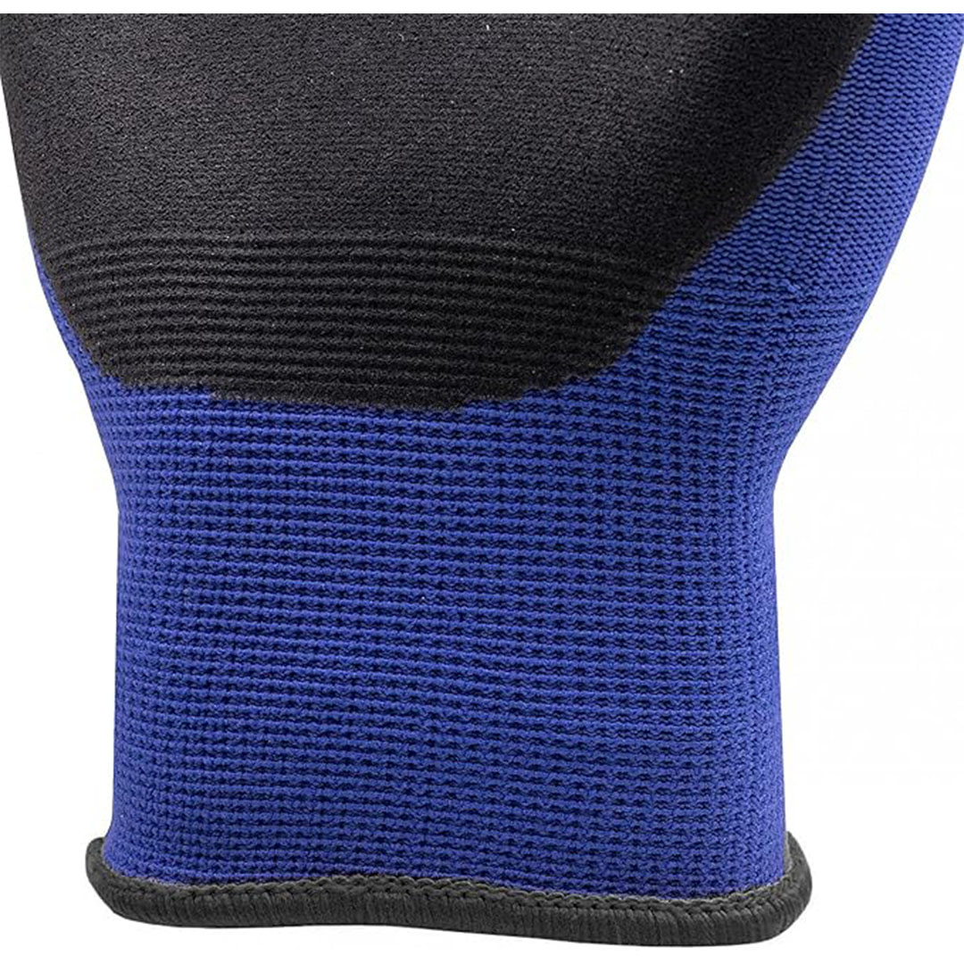 قفاز قماش صناعي مقاوم للقطع - أزرق - يسار