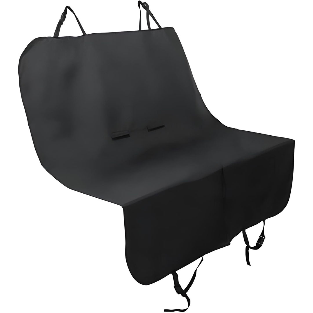 غطاء مقعد السيارة الخلفي من الحيوانات - أسود
