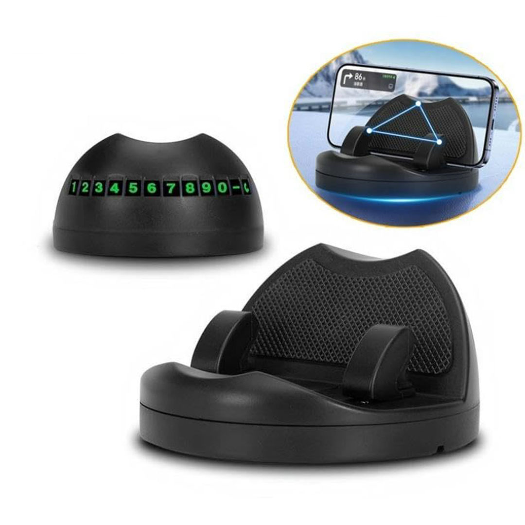 حامل هاتف للسيارة - لصق قوي - رقم طوارئ - تصميم مضاد للانزلاق