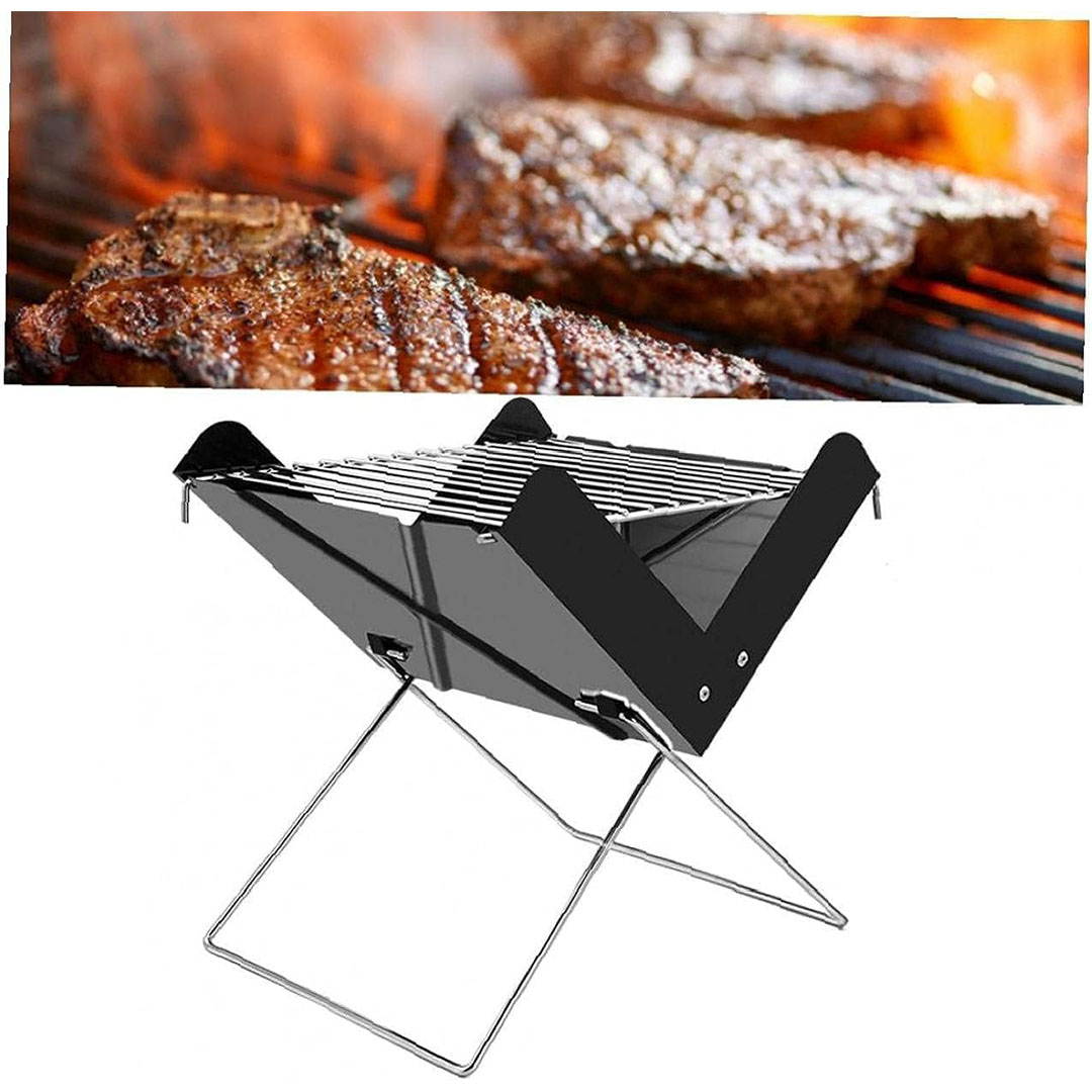 شواية فحم محمولة - قابلة للطي - للتخييم والحدائق والشواطئ
