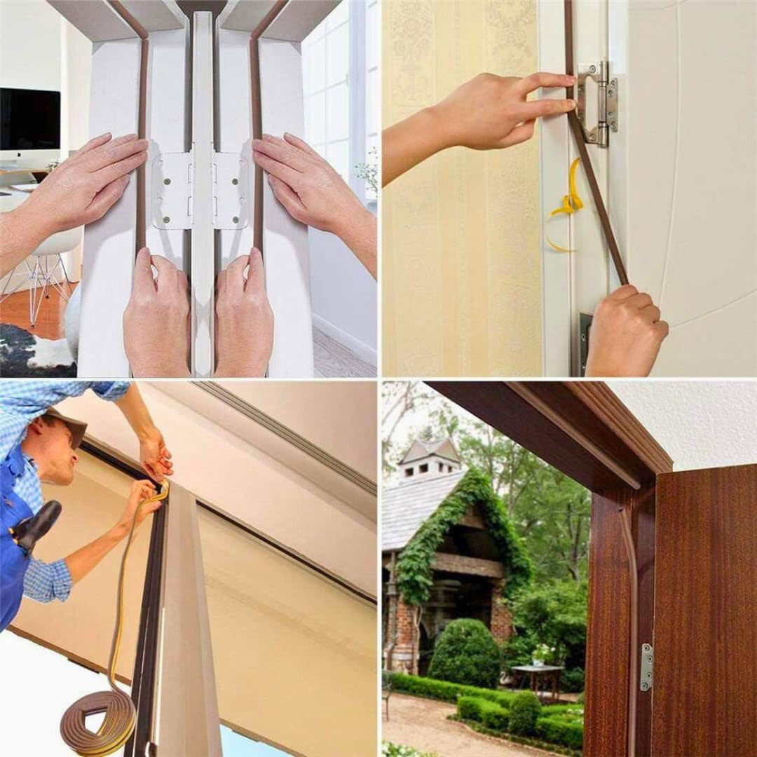 شريط حماية للباب والنوافذ من المطاط الرغوي - 3 متر