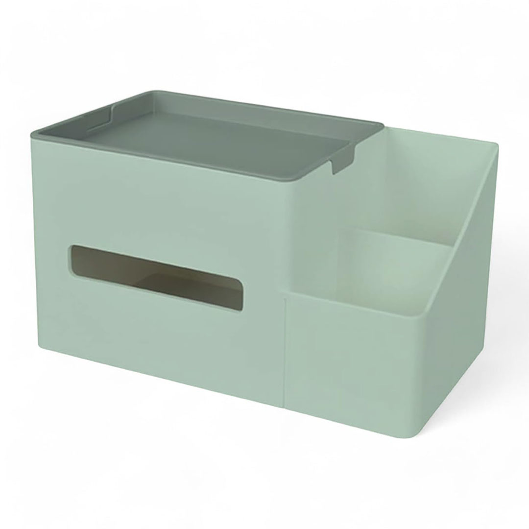 حامل مناديل متعدد الاستخدامات بلاستيك - أخضر