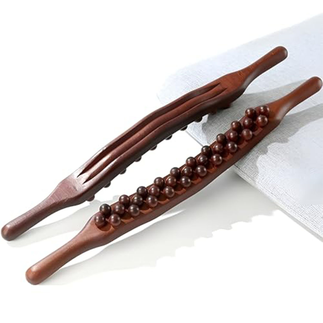 عصا تدليك غوا شا ثلاثية الصفوف لتحسين الدورة الدموية