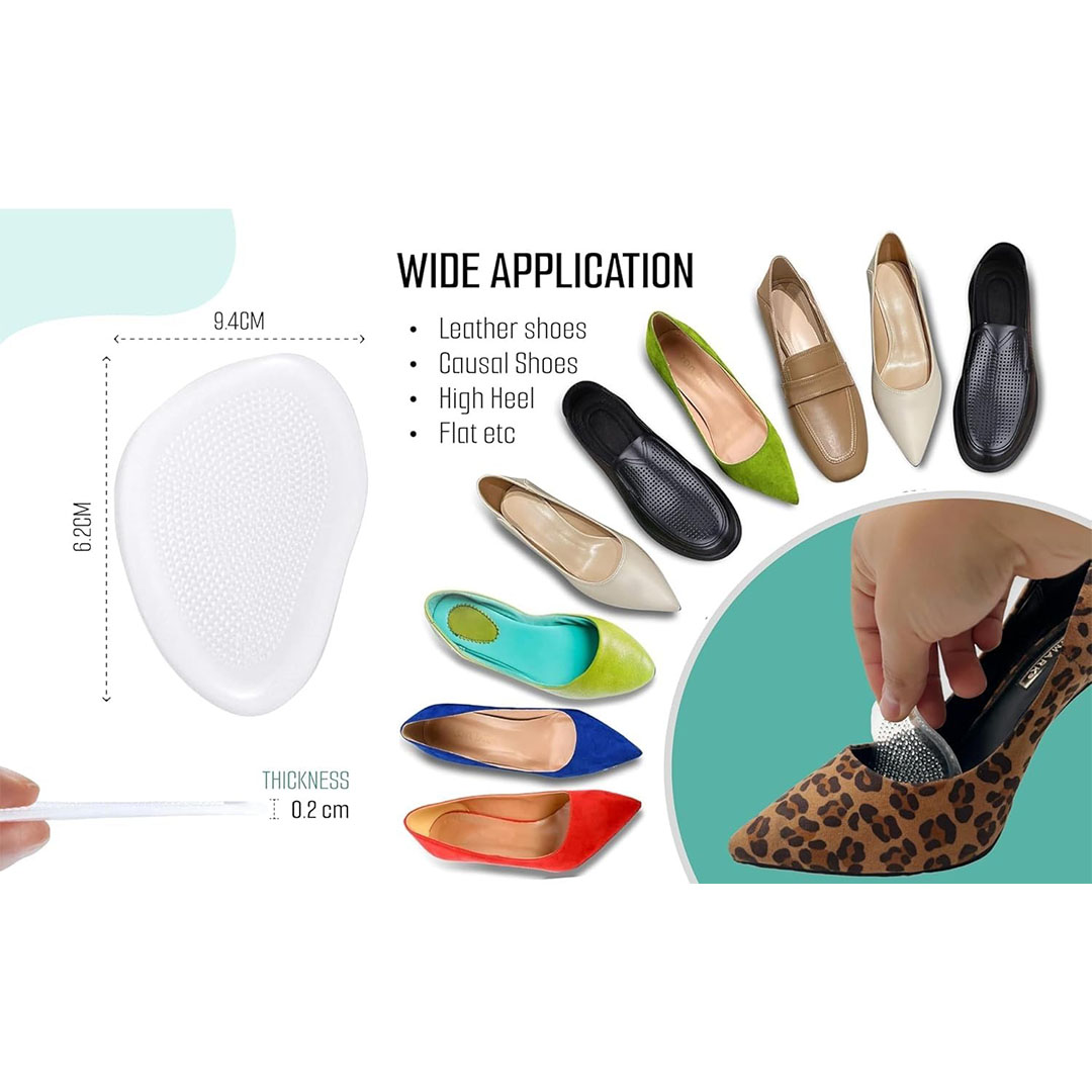 نعل داخلي شفاف من السيليكون للجنسين