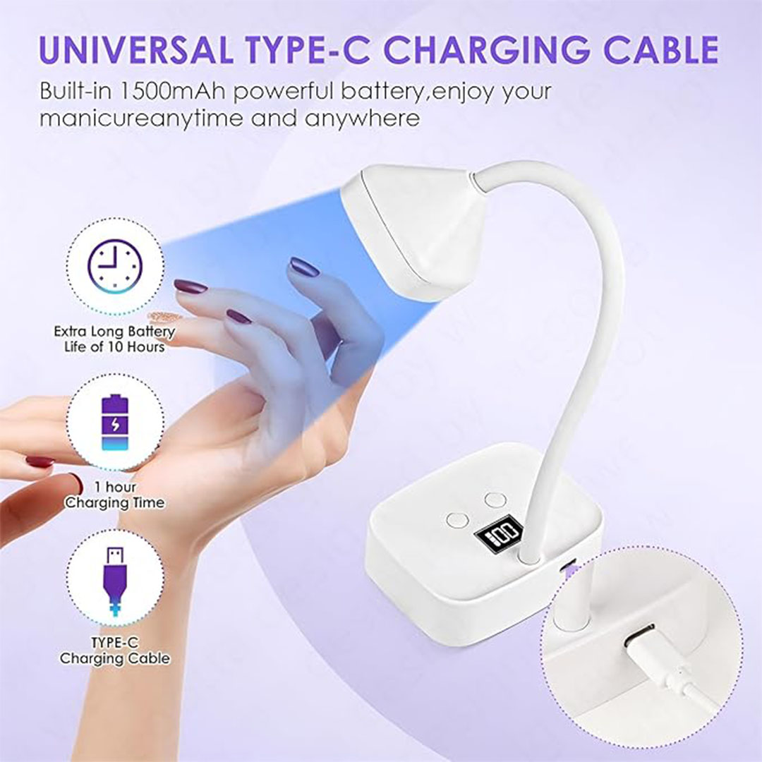 مجفف أظافر LED بالأشعة فوق البنفسجية