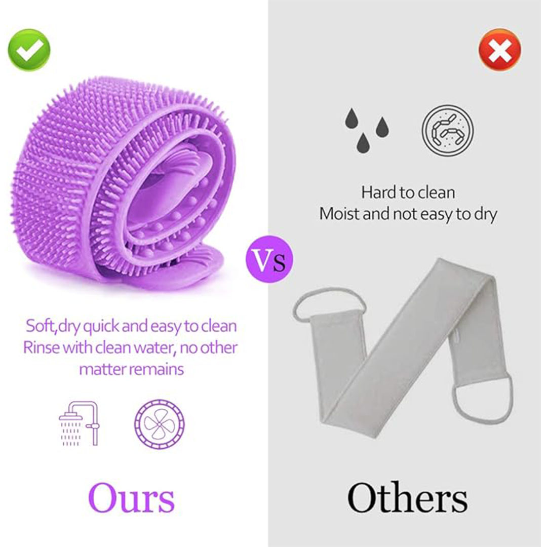فرشاة استحمام لتقشير الجسم من السيليكون