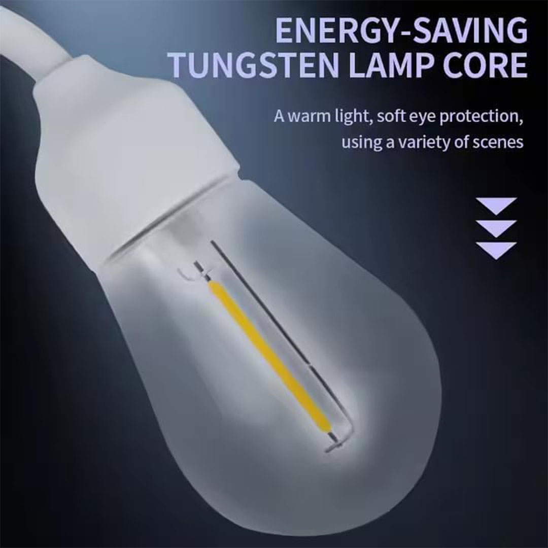 مصباح USB صغير محمول بزاوية مرنة - أبيض