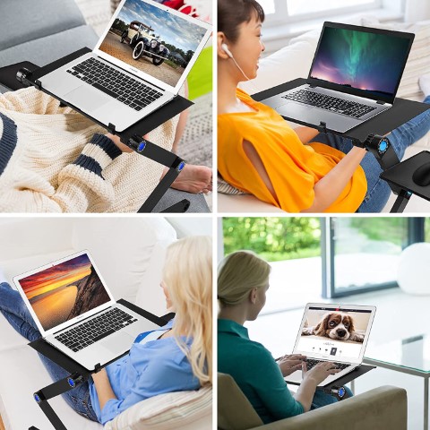 ترابيزة لاب توب 360 درجة - أسود