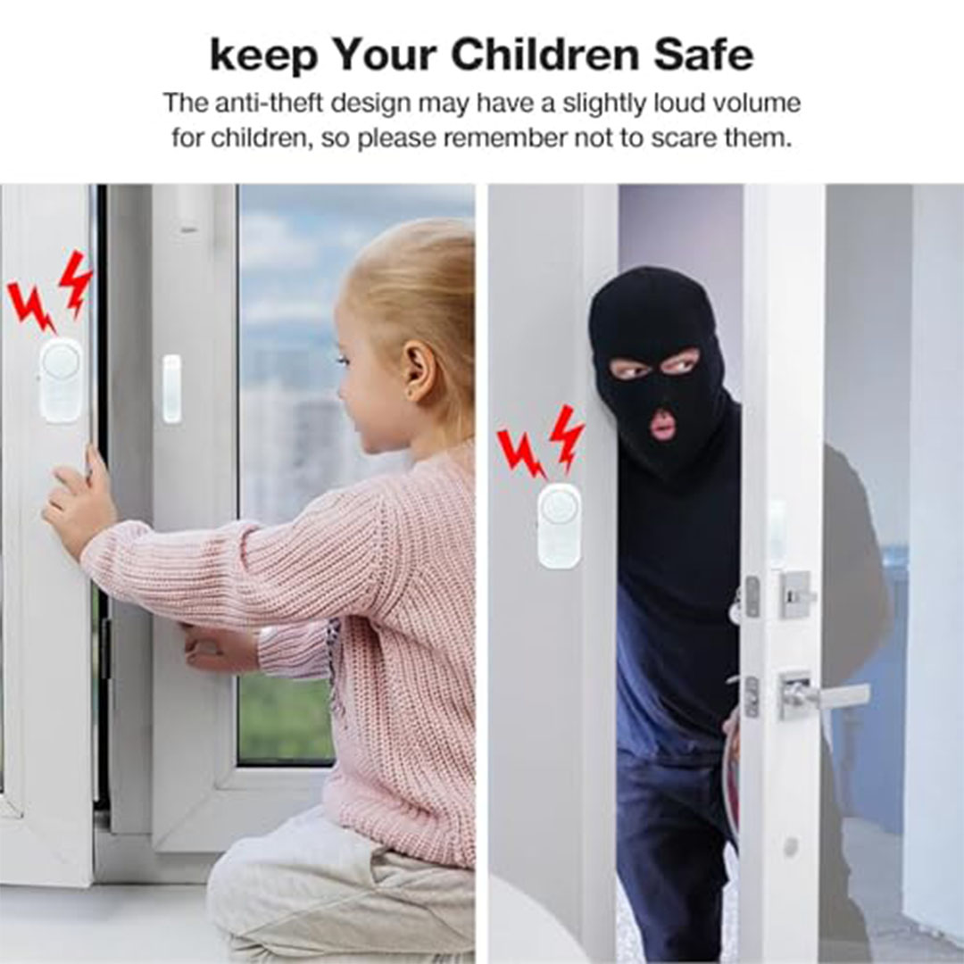 جهاز إنذار لاسلكي للباب والنافذة مع مستشعر مغناطيسي