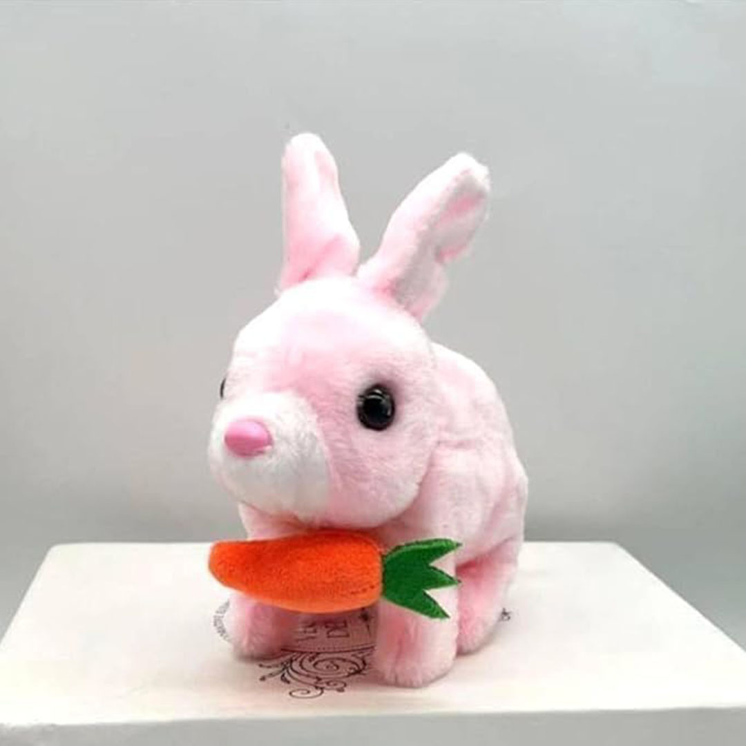 لعبة الأرنب المتحرك فرو - بينك