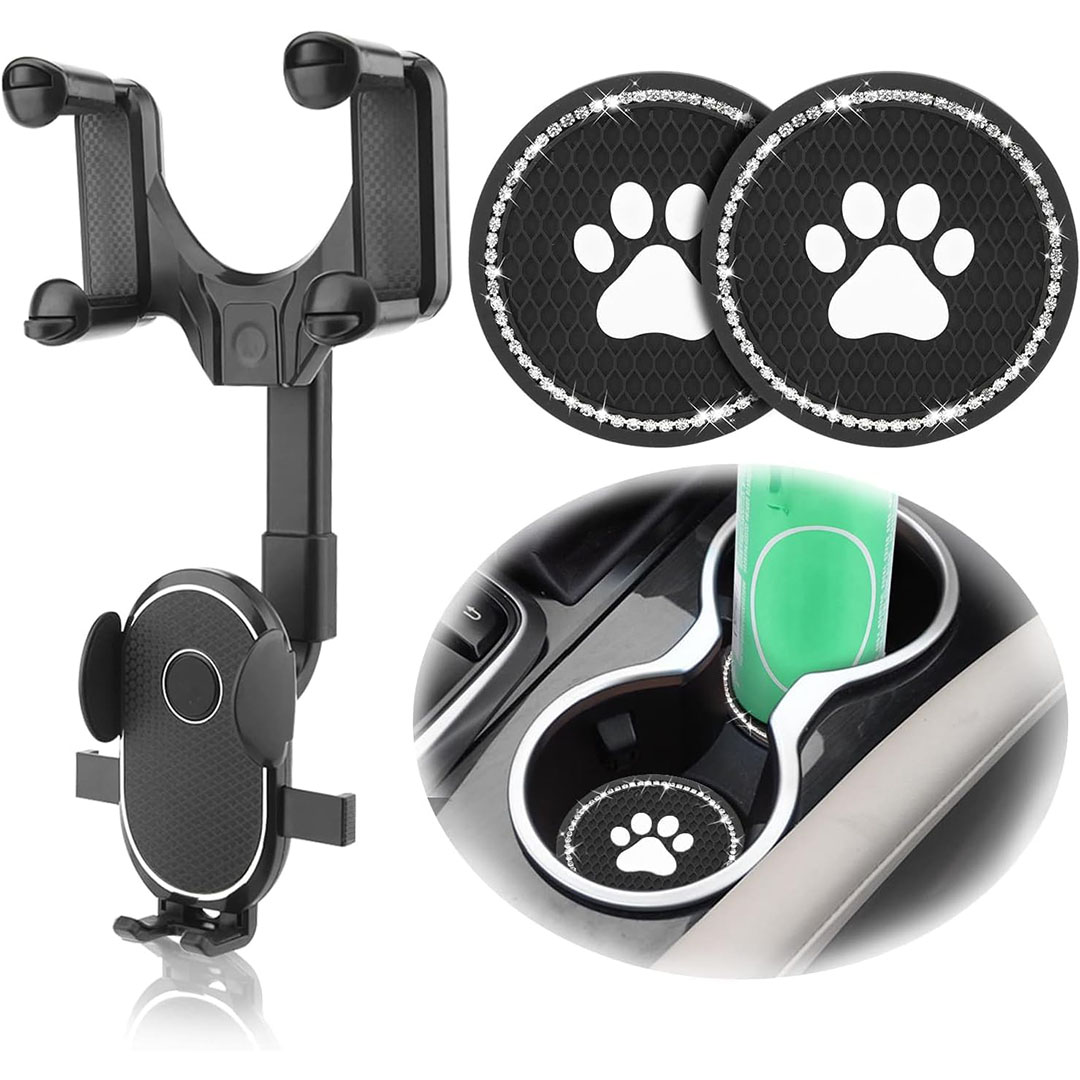 حامل هاتف للسيارة على المرآة - 360 درجة - عالمي