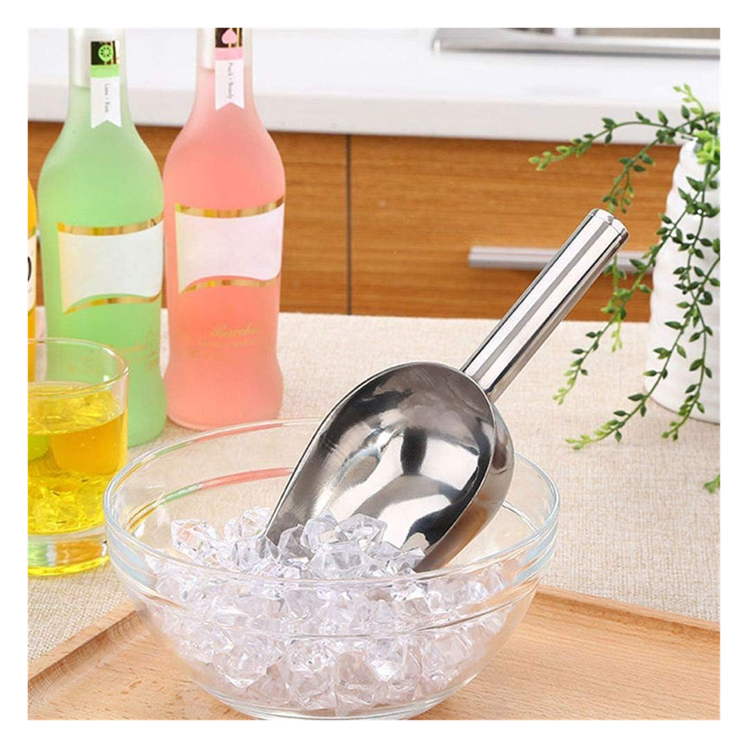 مغرفة ثلج ستانلس - 250 مل - فضي