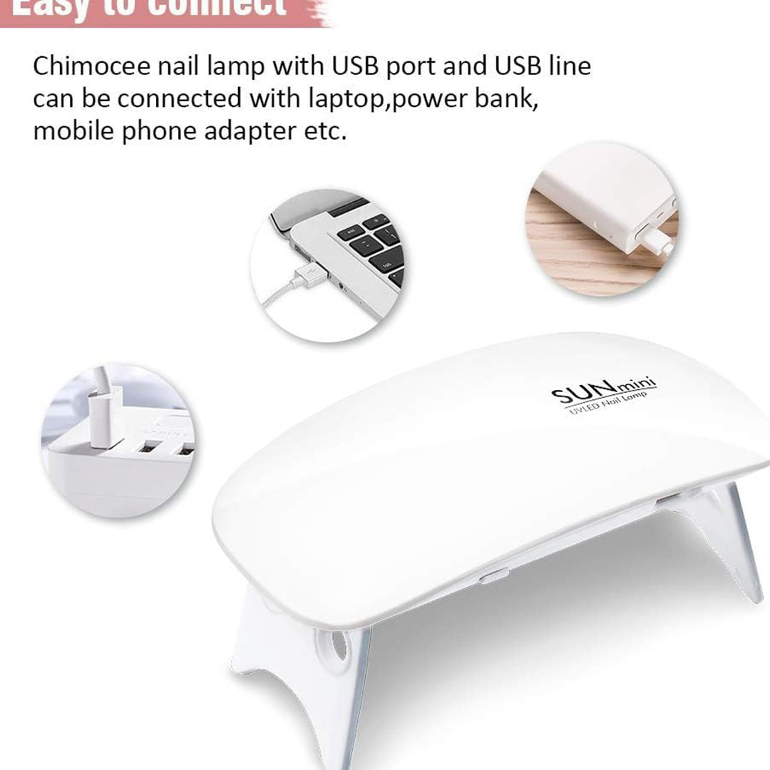 مجفف الأظافر LED بالأشعة فوق البنفسجية - 6 وات