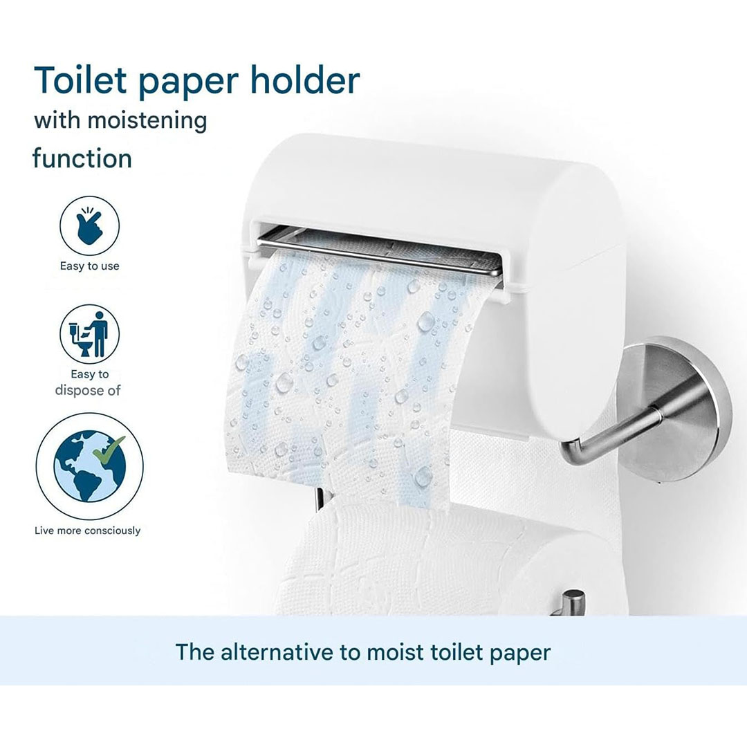 حامل ورق تواليت مع خاصية الترطيب الذكي