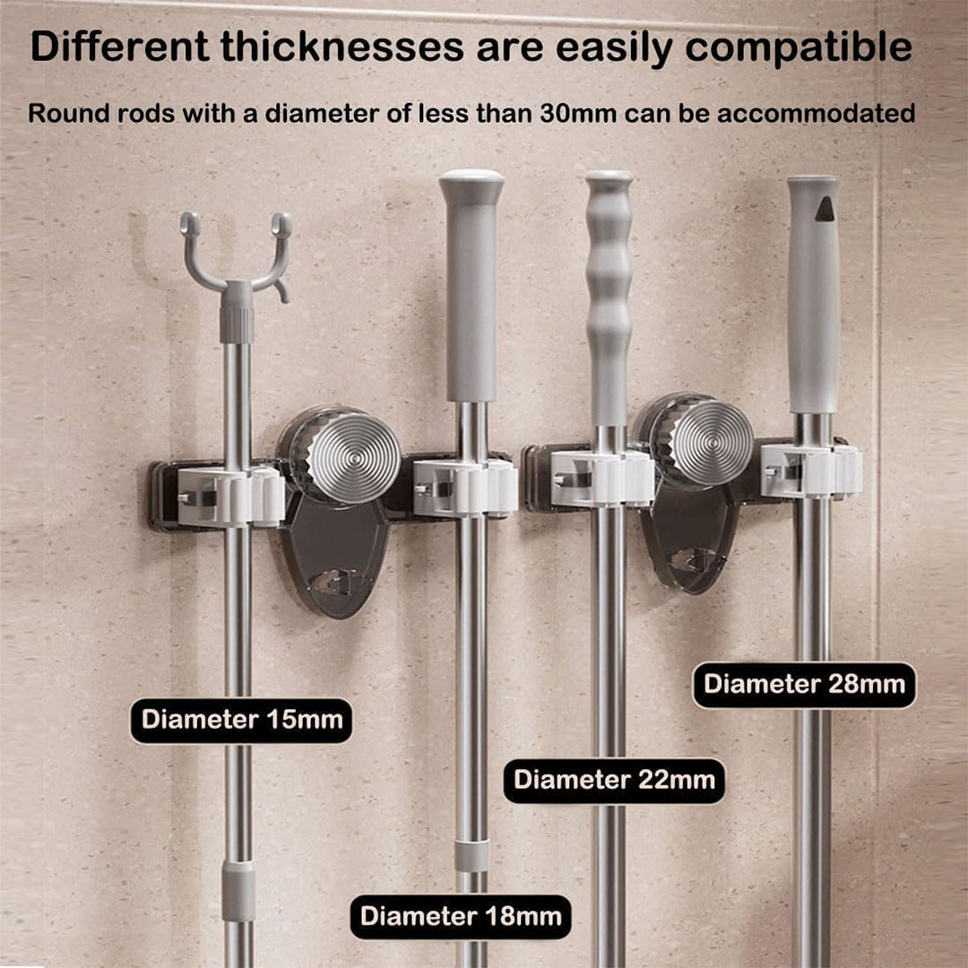 منظم ممسحة بمشبك سيليكون وخطافات جانبية