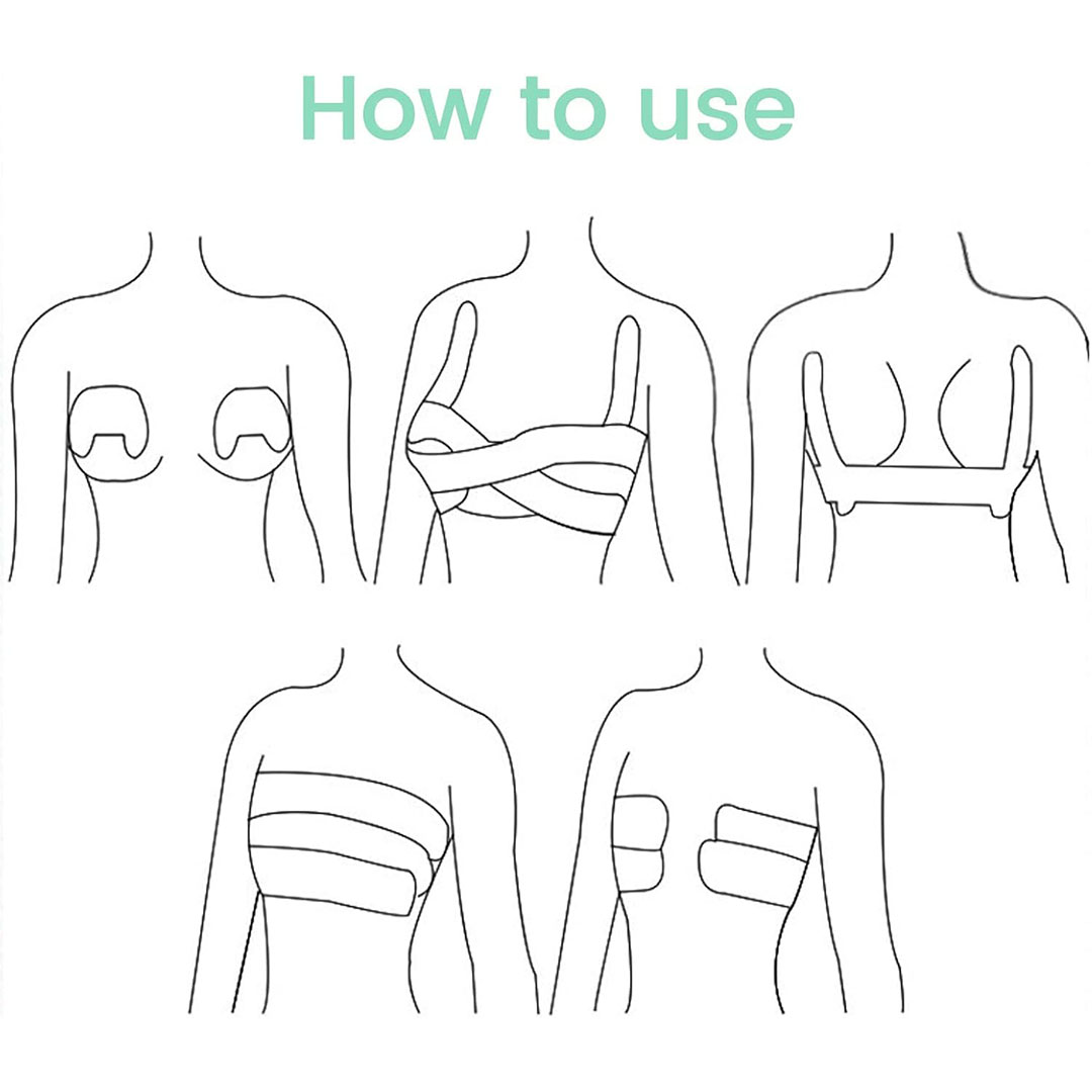 شريط رفع الصدر اللاصق بمسامات تهوية - 5 متر