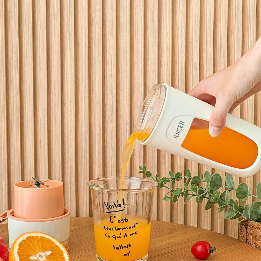 خلاط كهربائي محمول - 8 شفرات - 340 مللي - برتقالي