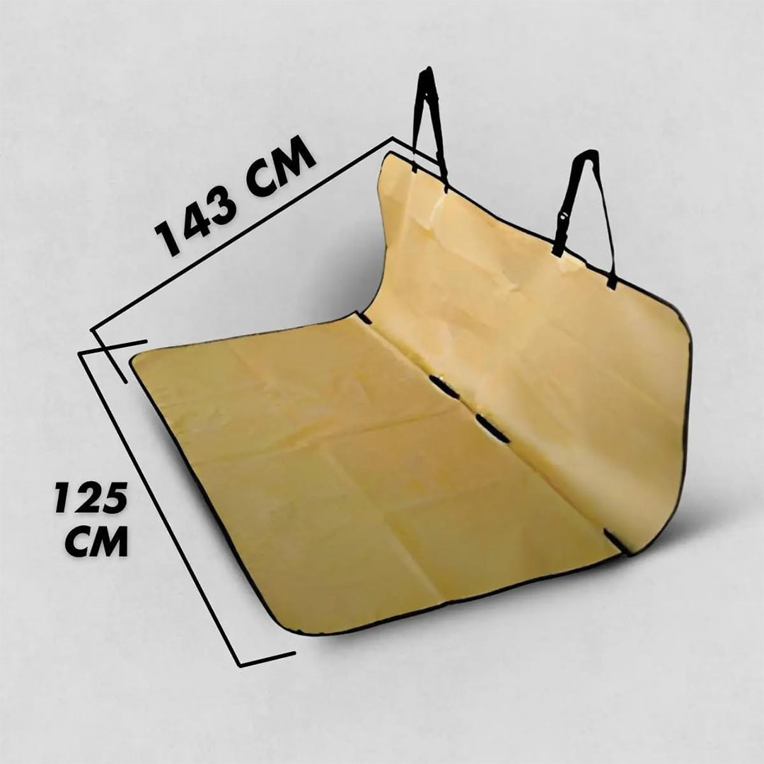 غطاء مقعد السيارة الخلفي من الحيوانات - أسود