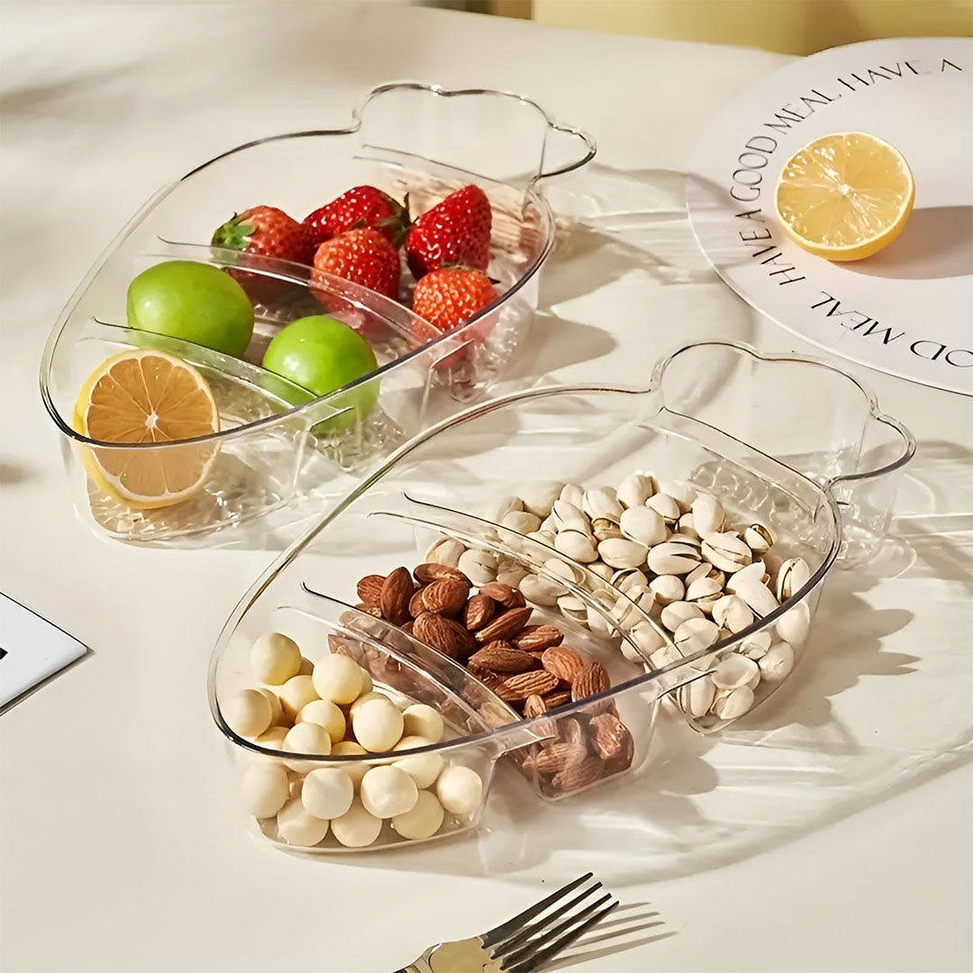 طبق تسالي 4 اقسام - شكل جزرة