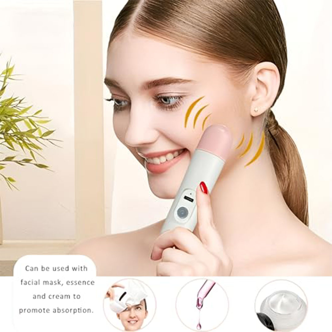 مصباح يدوي قابل لإعادة الشحن مع جهاز تدليك