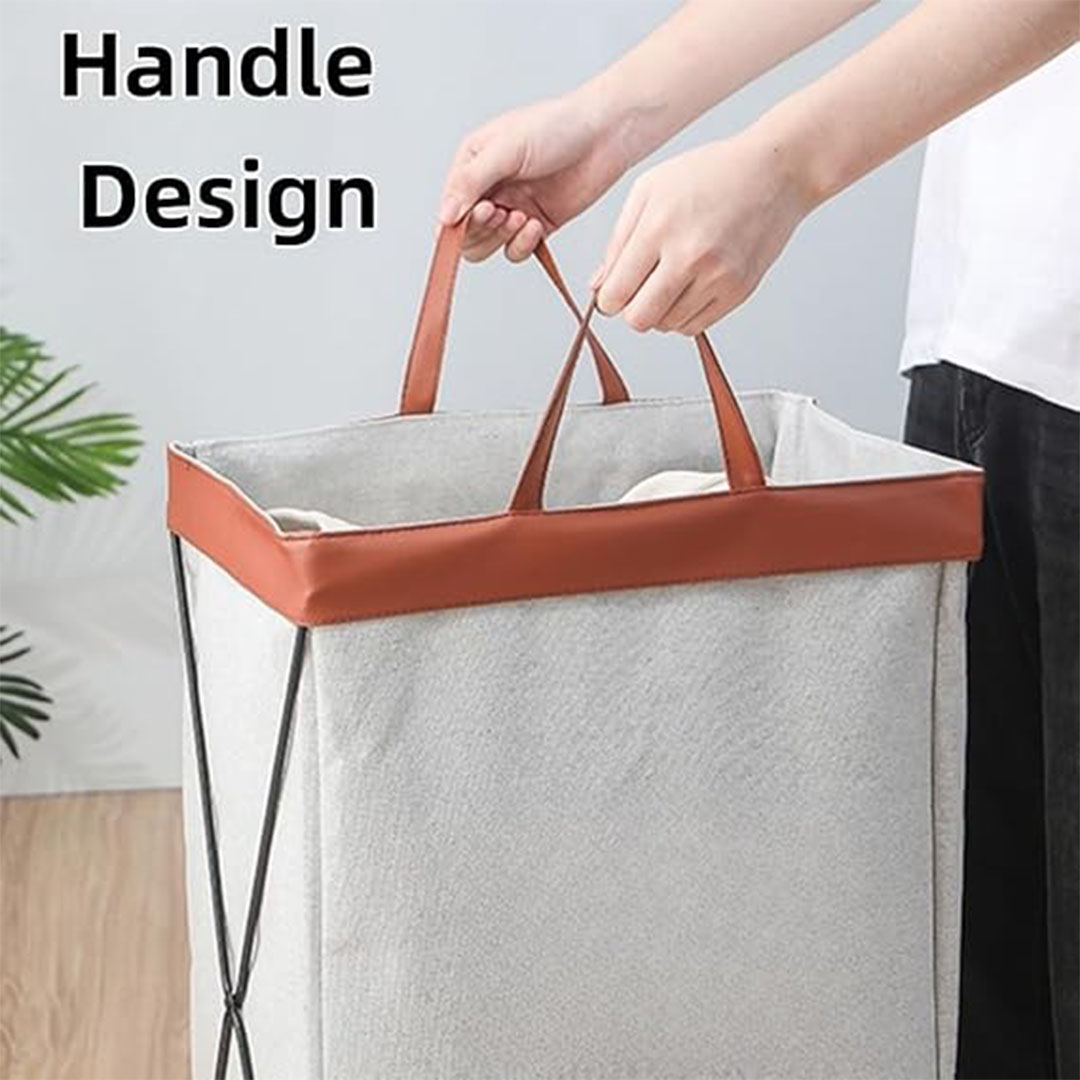 سلة غسيل محمولة قابلة للطي بعجلات - 60 سم