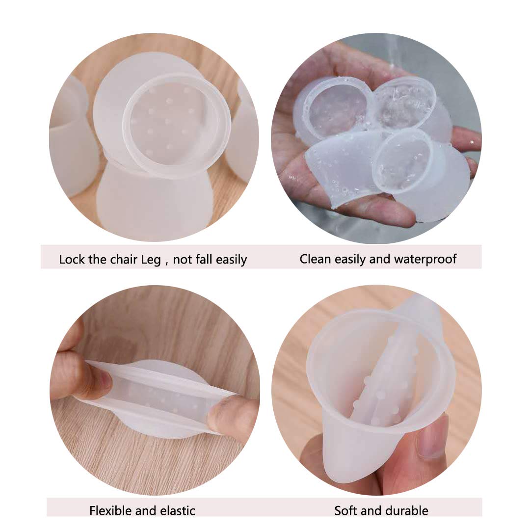 كعب كرسى سيليكون - 16 قطع