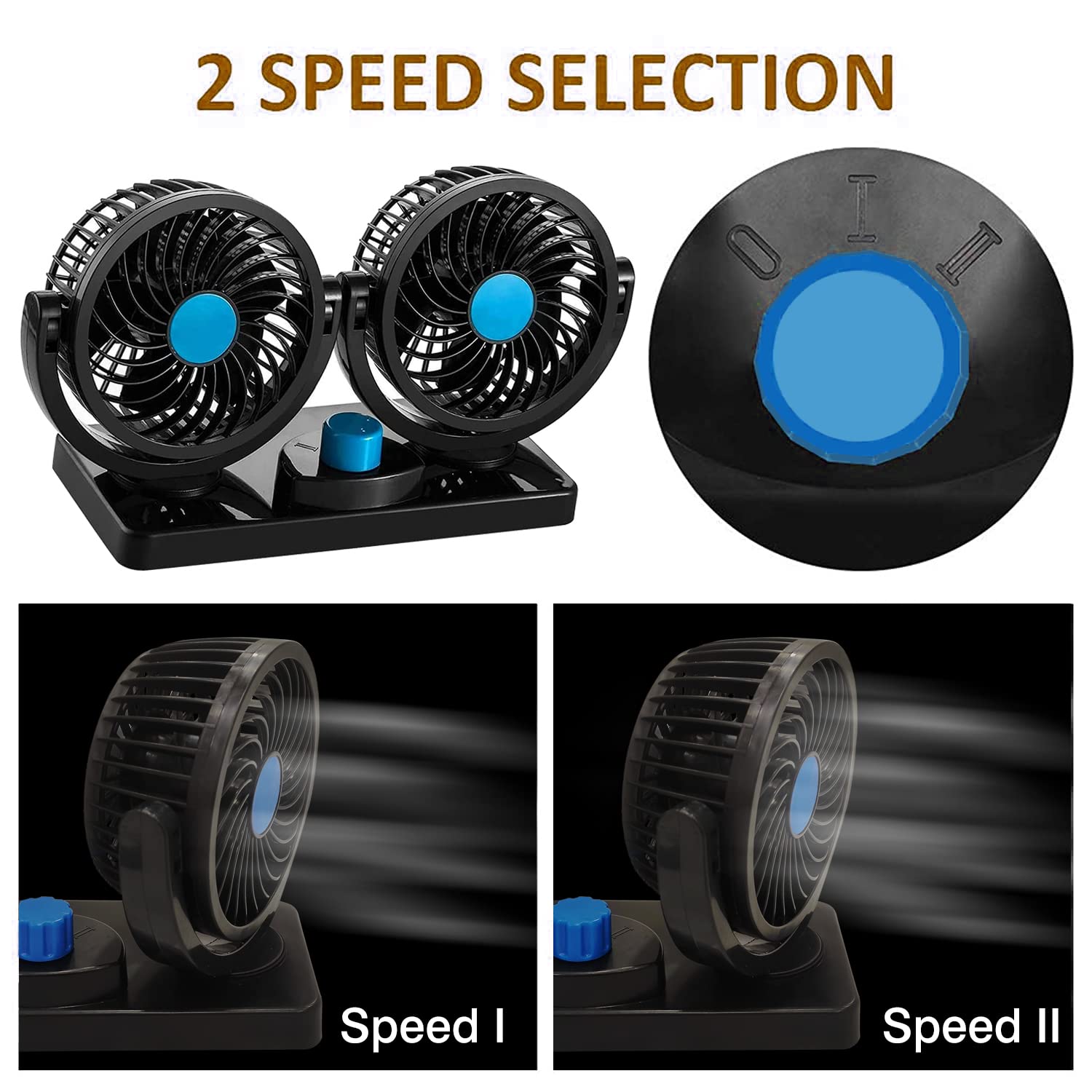 مروحة تبريد للسيارة مزدوجة تعمل ب USB