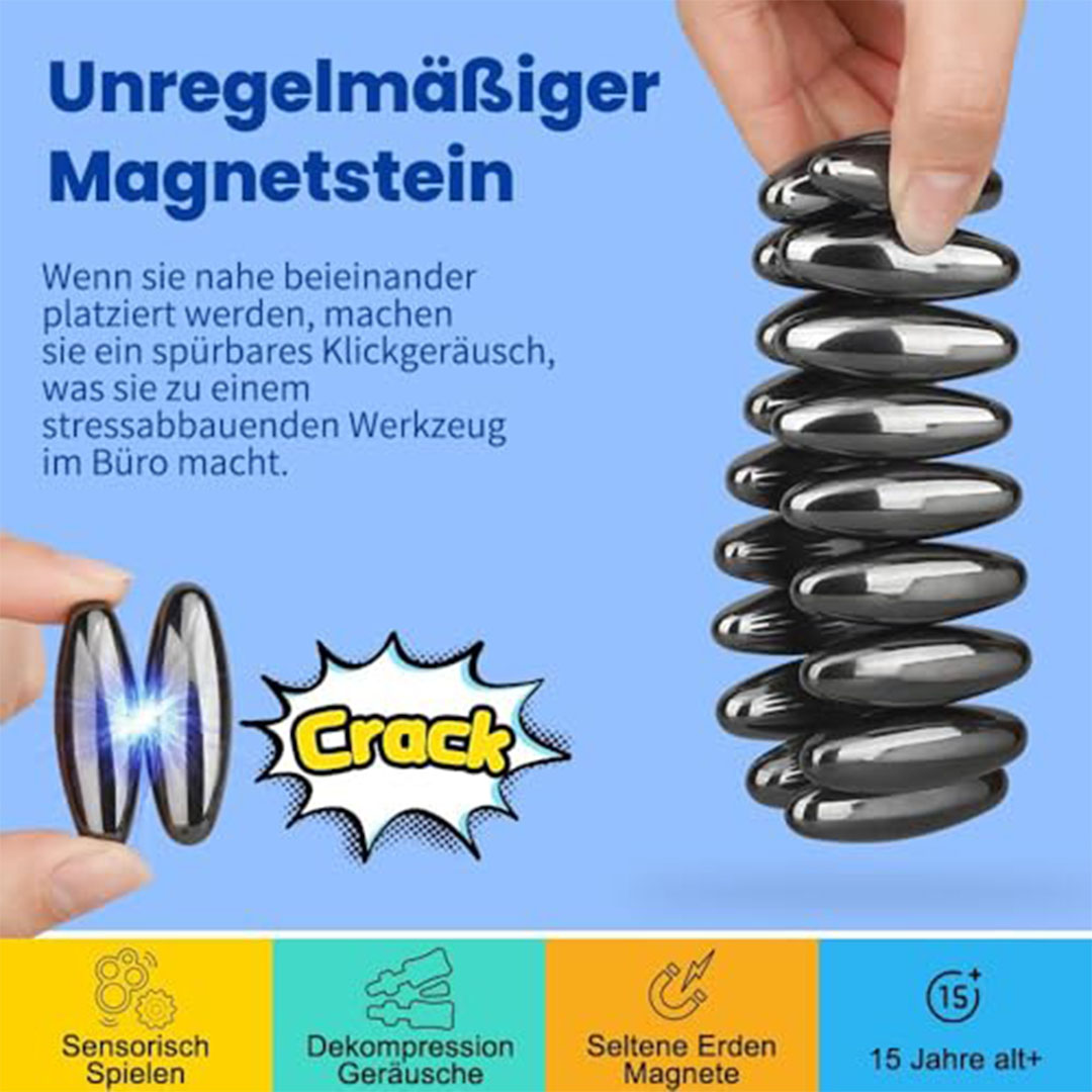 مغناطيسات بيضاوية هيماتايت مصقولة - 4 قطع