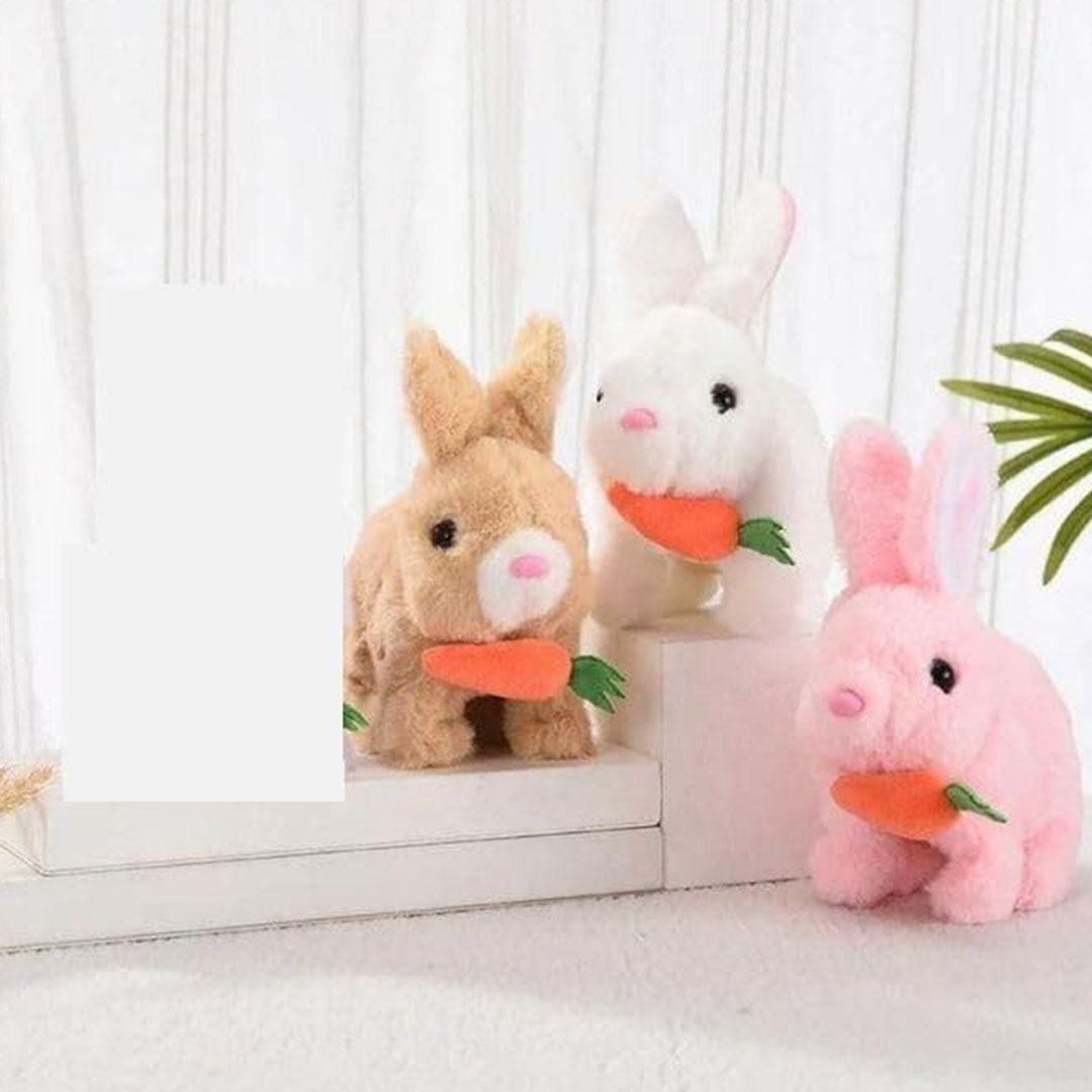 لعبة الأرنب المتحرك فرو - بينك