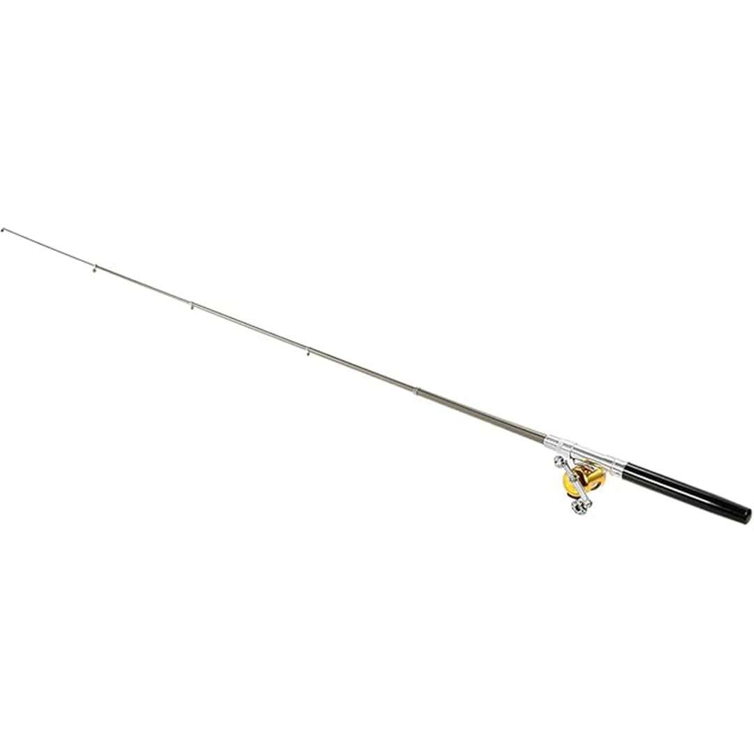 صنارة صيد تلسكوبية خفيفة مع بكرة معدنية