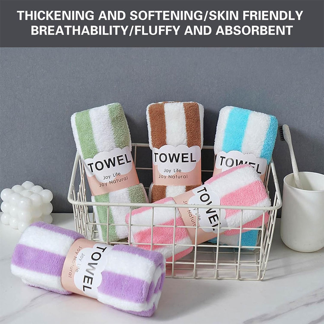 منشفة مايكروفايبر ناعمة بخطوط ملونة - 75*35