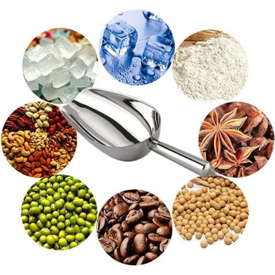 مغرفة ثلج ستانلس - 250 مل - فضي