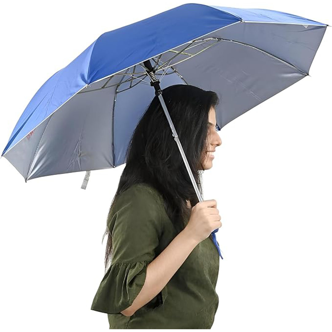 مظلة سفر قابلة للطي بحجم الجيب - أزرق