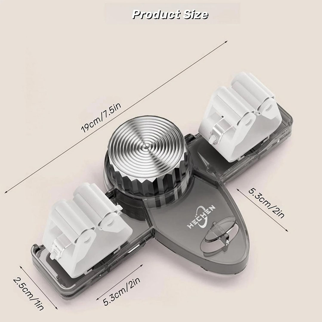 منظم ممسحة بمشبك سيليكون وخطافات جانبية