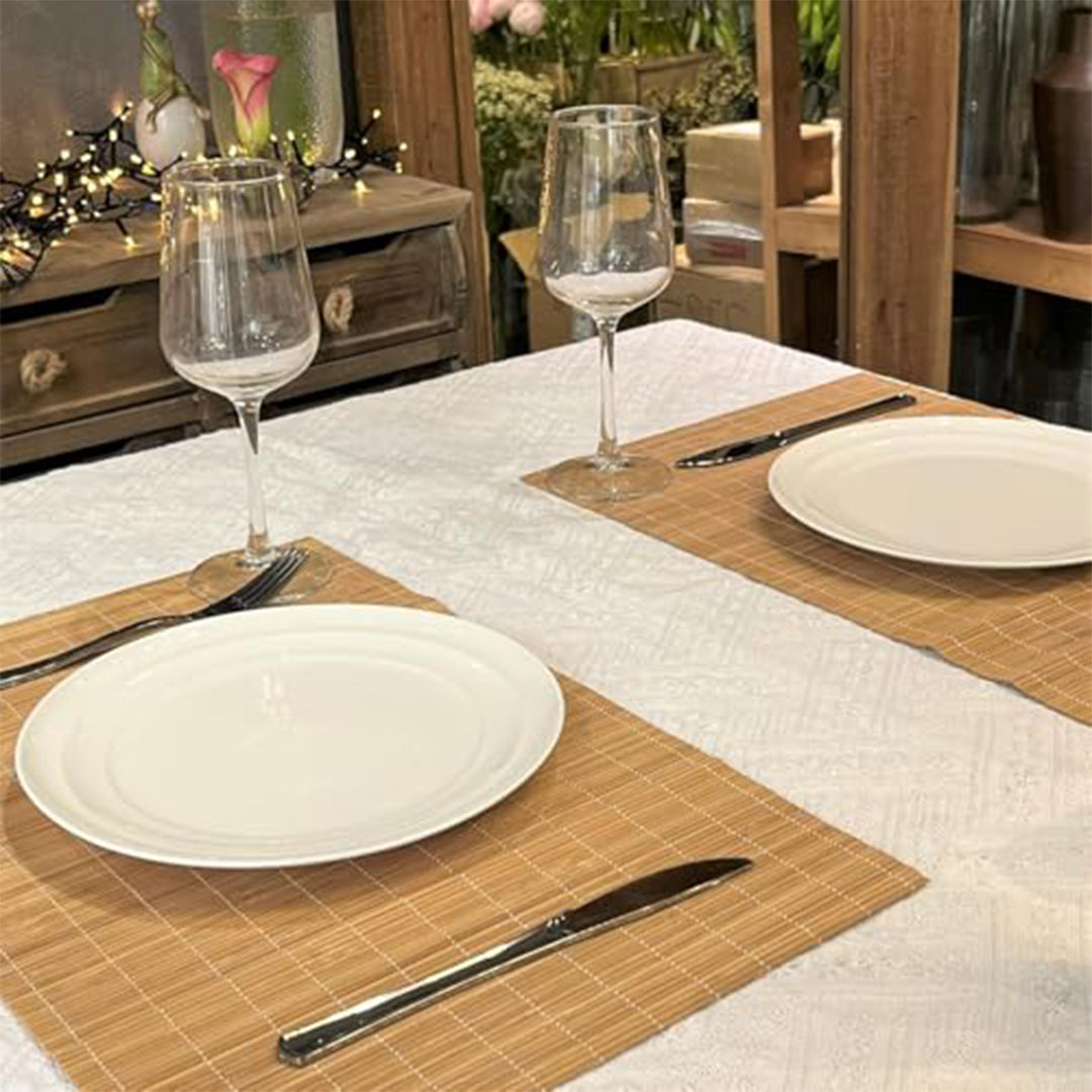 مفارش طعام من الخيزران الطبيعي - 40×30 سم