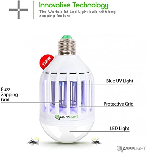 كشاف ليد وصاعق للحشرات 2 في 1