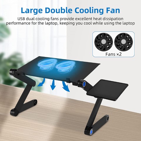 ترابيزة لاب توب 360 درجة - أسود