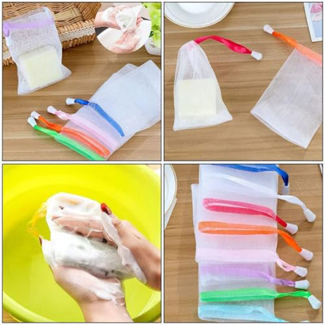 أكياس شبكية لتكوين رغوة وتخزين الصابون - 3 قطع