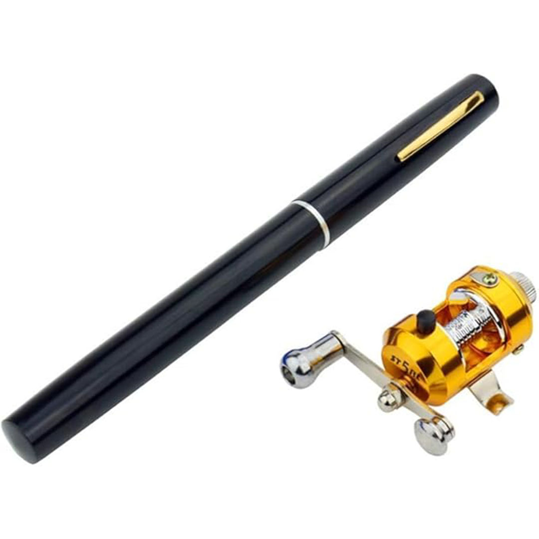 صنارة صيد تلسكوبية خفيفة مع بكرة معدنية