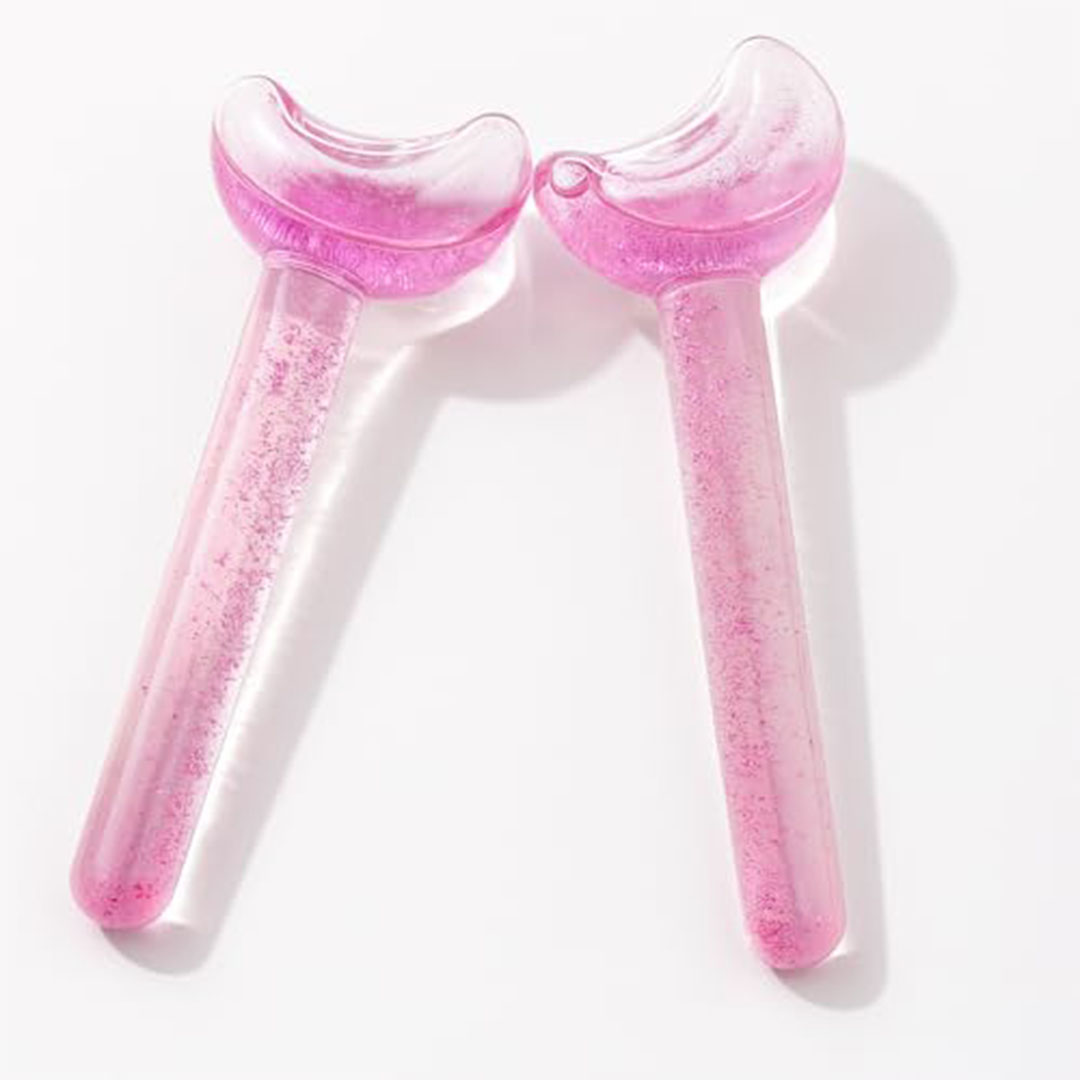 كرات الثلج لتبريد وتدليك الوجه - 2 قطعة - بينك