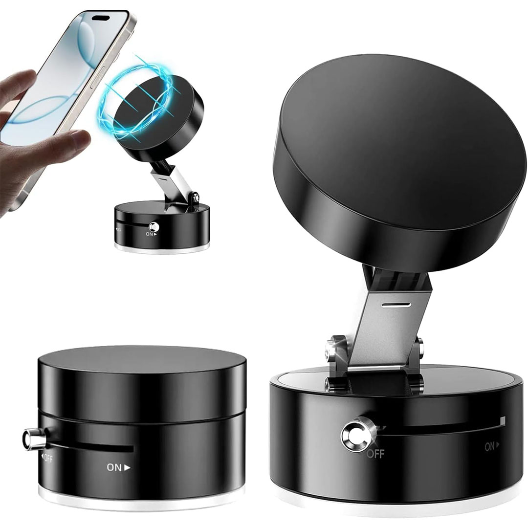حامل موبايل مغناطيسي ذكي بزاوية 360 درجة - أسود